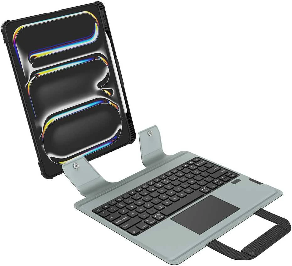 Nillkin Bumper GO Keyboard (Backlit Version) Apple iPad Pro 13 2024 dėklas planšetiniam kompiuteriui juodos spalvos