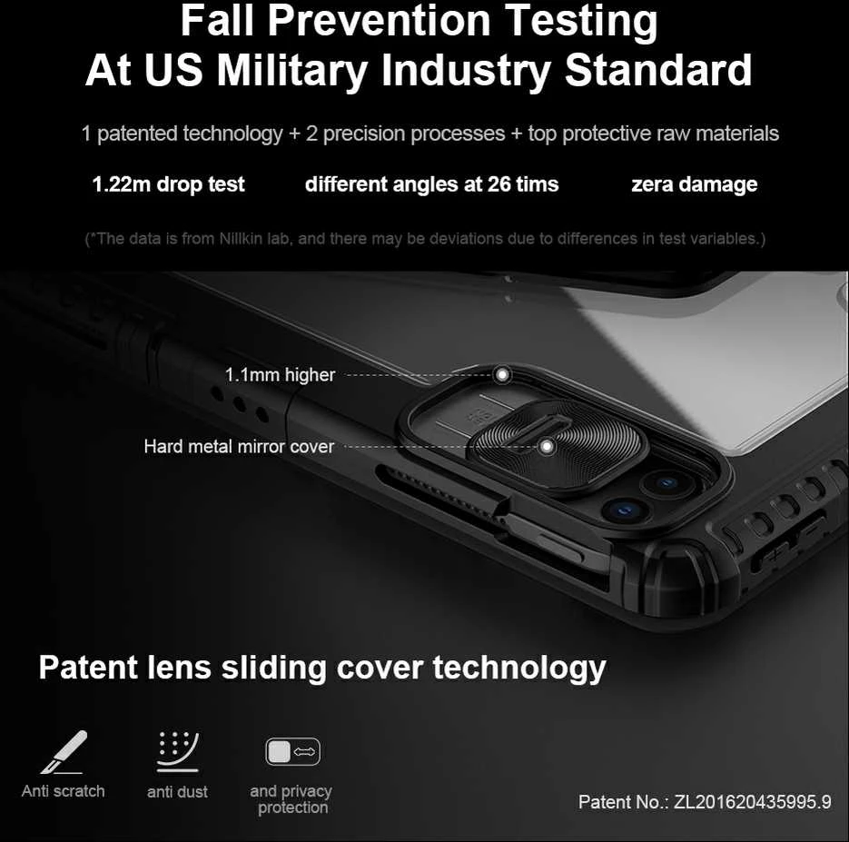 Nillkin Bumper Link Keyboard (Backlit Version) Apple iPad Pro 13 2024 dėklas planšetiniam kompiuteriui juodos spalvos