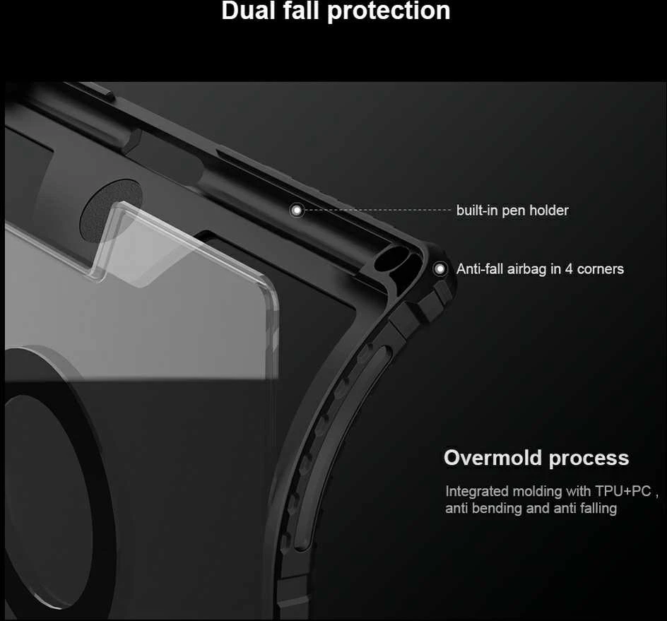 Nillkin Bumper Link Keyboard dėklas (Backlit Version) for iPad 10.9 2022/11 2025 Juodas