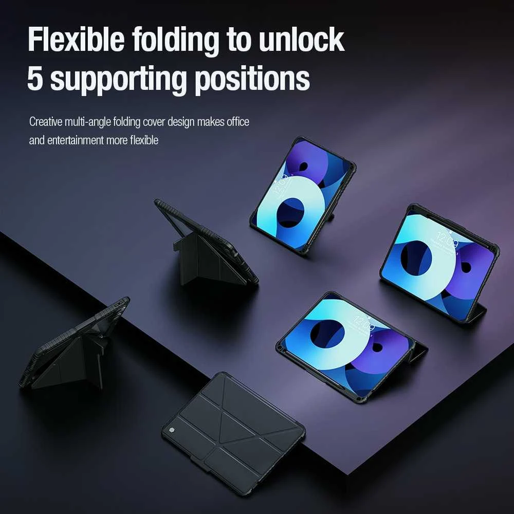 Nillkin Bumper PRO Protective Stand dėklas Multi-angle skirtas iPad Pro 11 2024 Sapphire Mėlyna