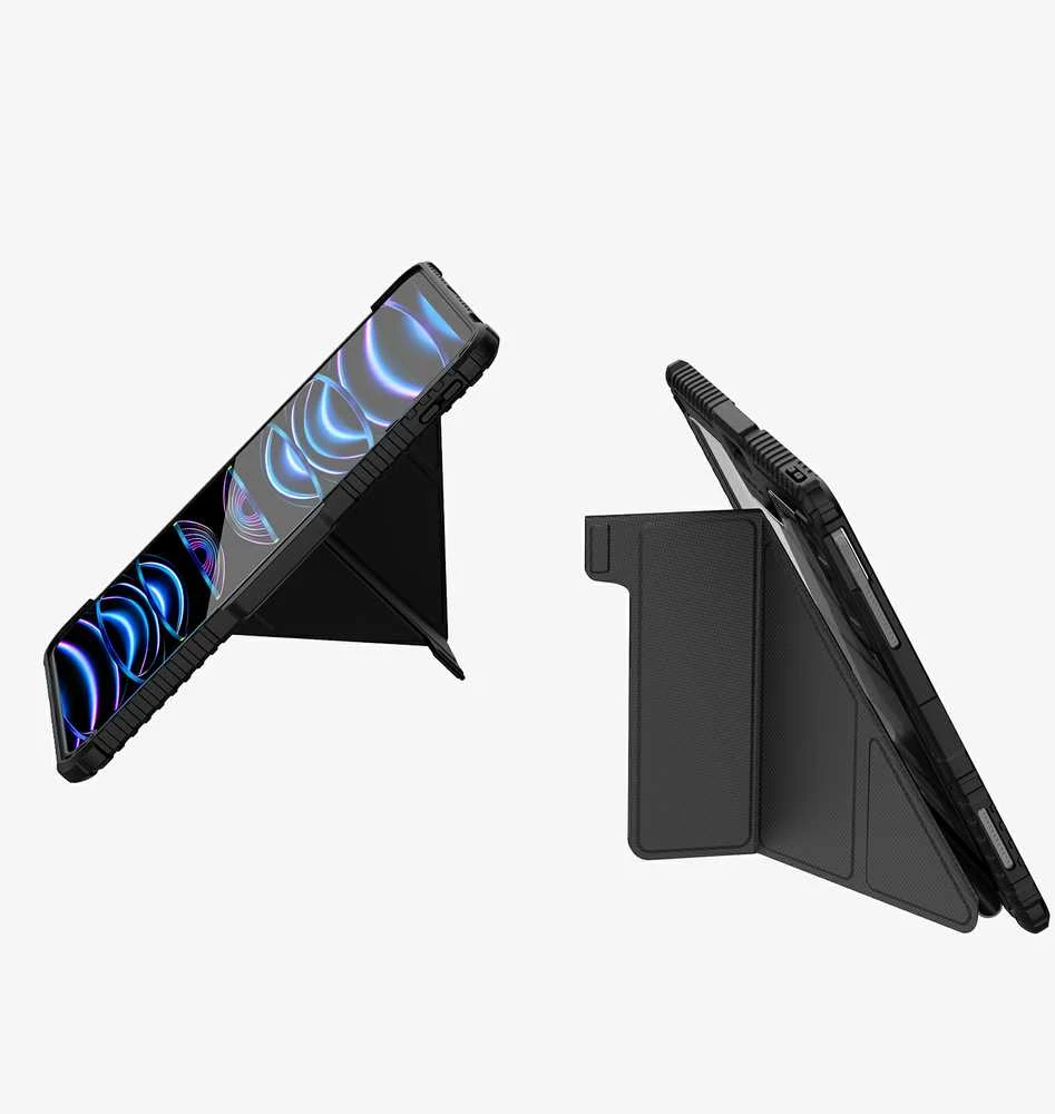Nillkin Bumper PRO Protective Stand Multi-angle Apple iPad Pro 13 2024 dėklas planšetiniam kompiuteriui juodos spalvos