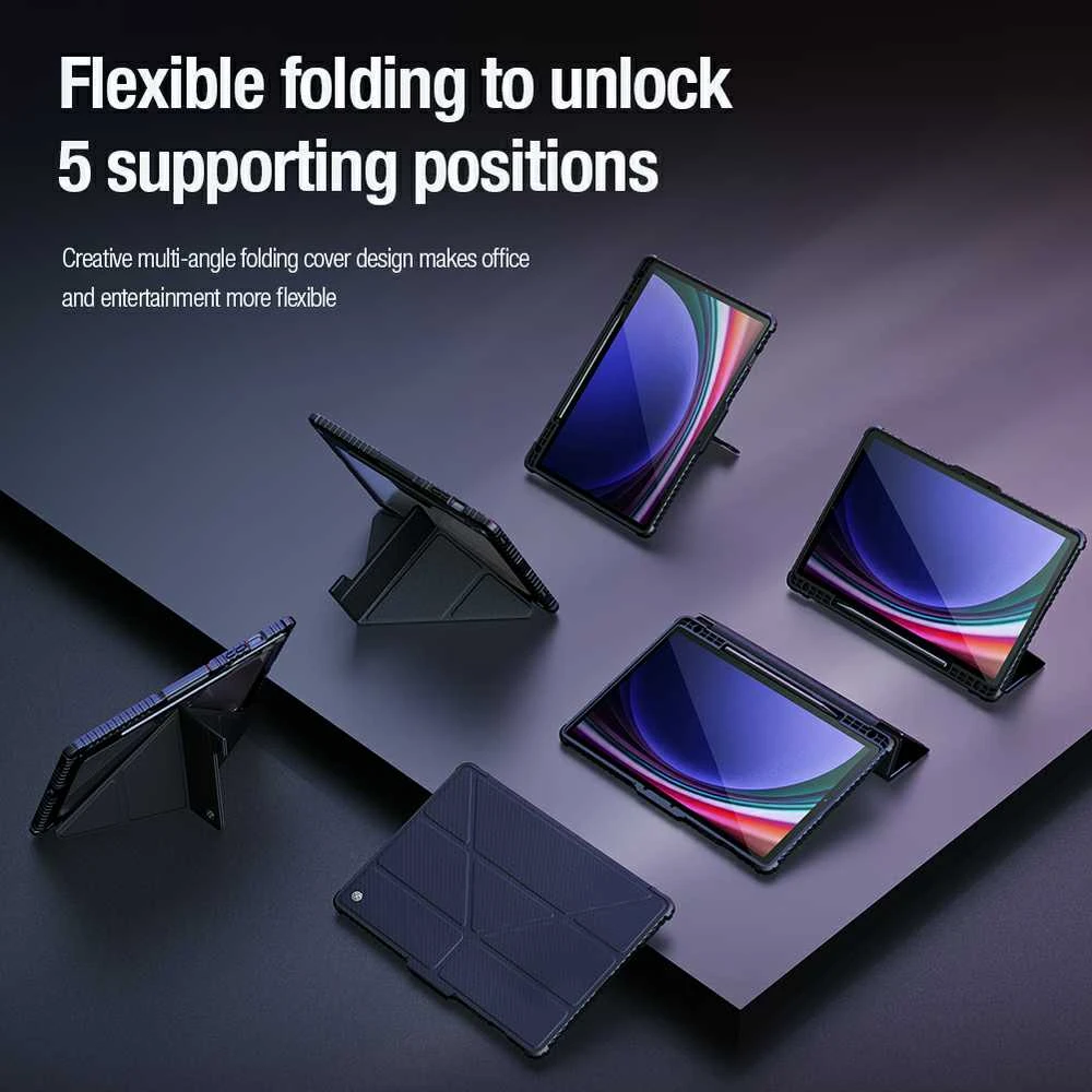 Nillkin Bumper PRO Protective Stand Multi-angle Samsung Galaxy Tab S9+ dėklas planšetiniam kompiuteriui juodos spalvos