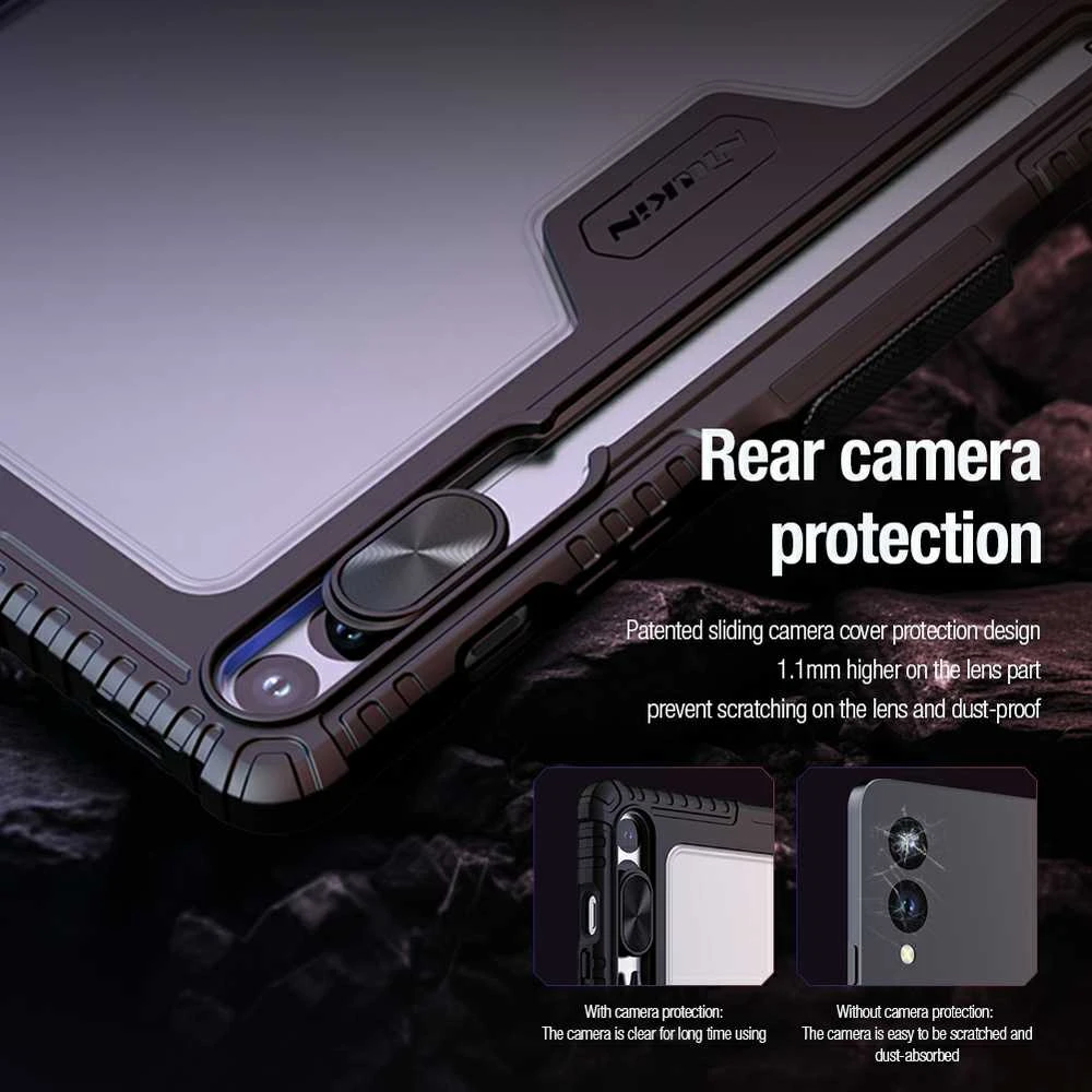 Nillkin Bumper PRO Protective Stand Multi-angle Samsung Galaxy Tab S9+ dėklas planšetiniam kompiuteriui juodos spalvos