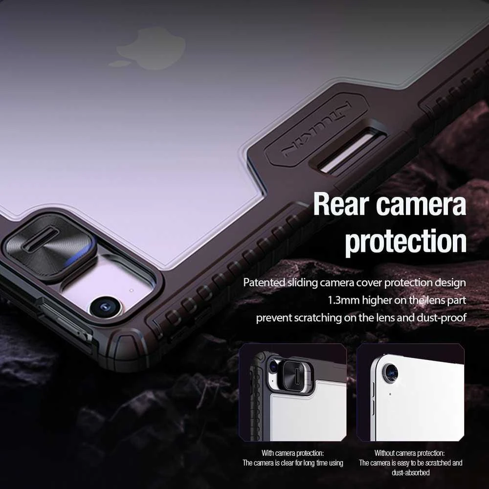 Nillkin Bumper PRO Protective Stand dėklas Multi-angle skirtas iPad Pro 12.9 2020/2021/2022/ Air 13 2024/2025 Sapphire Mėlyna