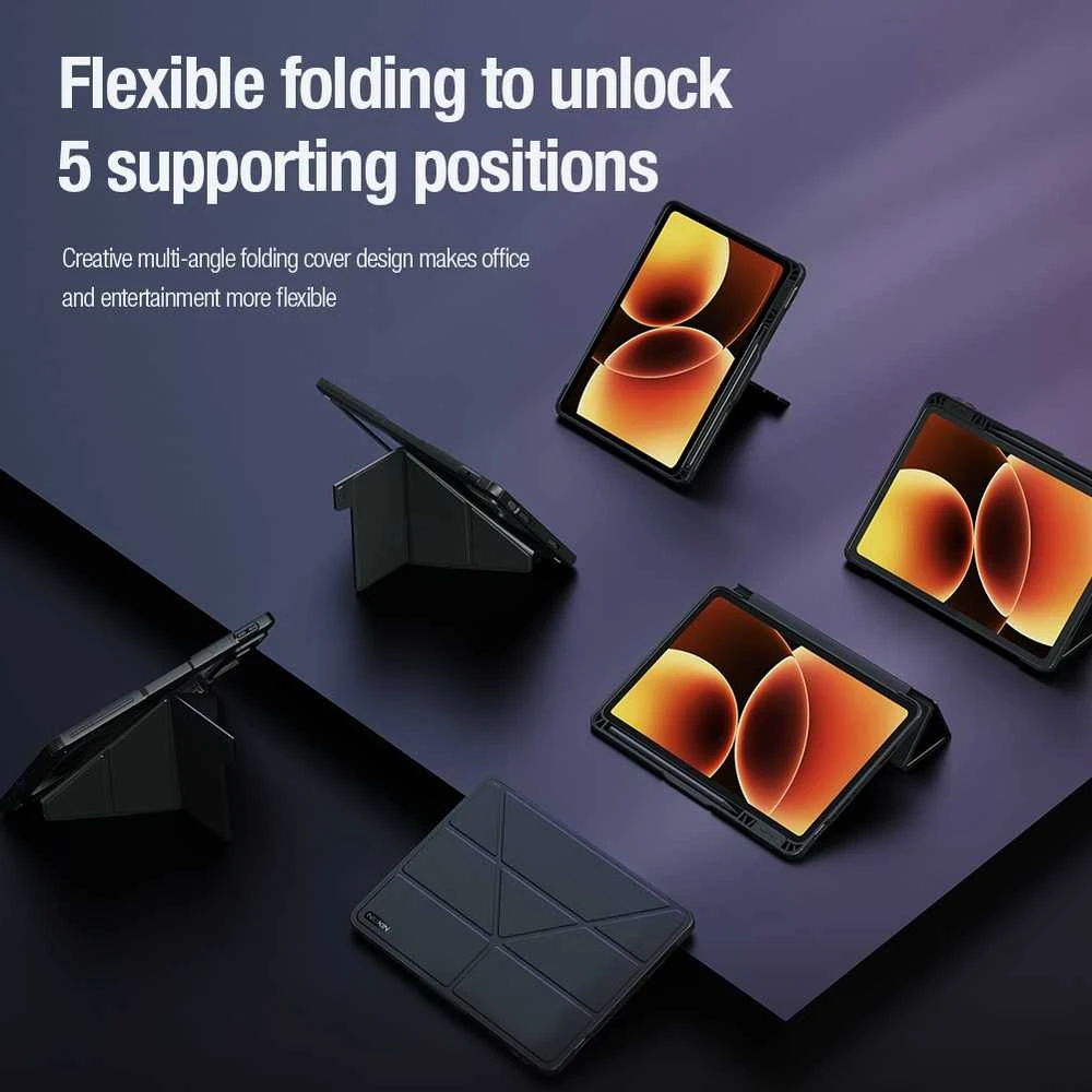 Nillkin Bumper PRO Protective Stand dėklas Multi-angle for Xiaomi Pad 8/8 Pro Juodas