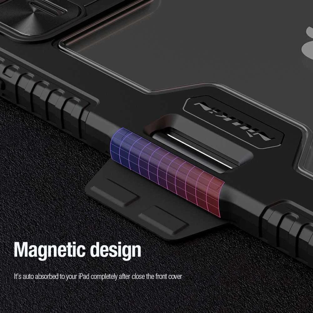 Nillkin Bumper PRO Protective Stand Multi-angle Apple iPad Pro 13 2024 dėklas planšetiniam kompiuteriui juodos spalvos