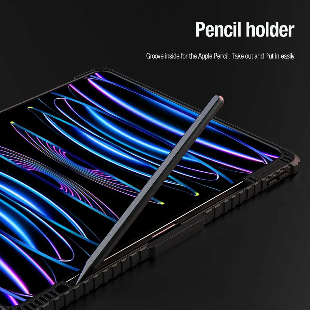 Nillkin Bumper PRO Protective Stand Multi-angle Apple iPad Pro 13 2024 dėklas planšetiniam kompiuteriui juodos spalvos