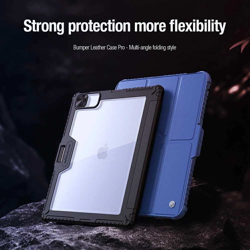 Nillkin Bumper PRO Protective Stand Multi-angle Apple iPad Pro 13 2024 dėklas planšetiniam kompiuteriui juodos spalvos