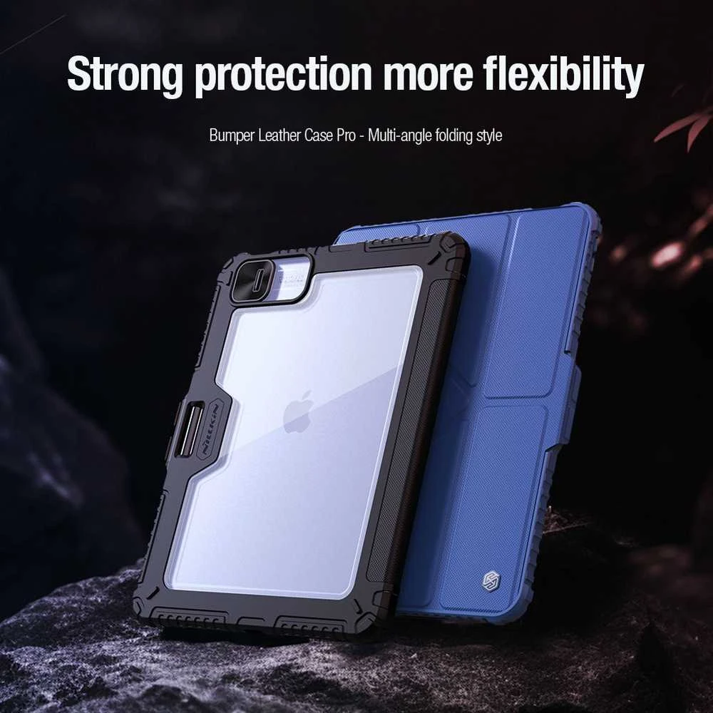 Nillkin Bumper PRO Protective Stand Case Multi-angle skirtas Apple iPad Pro 11 2024 juodos spalvos