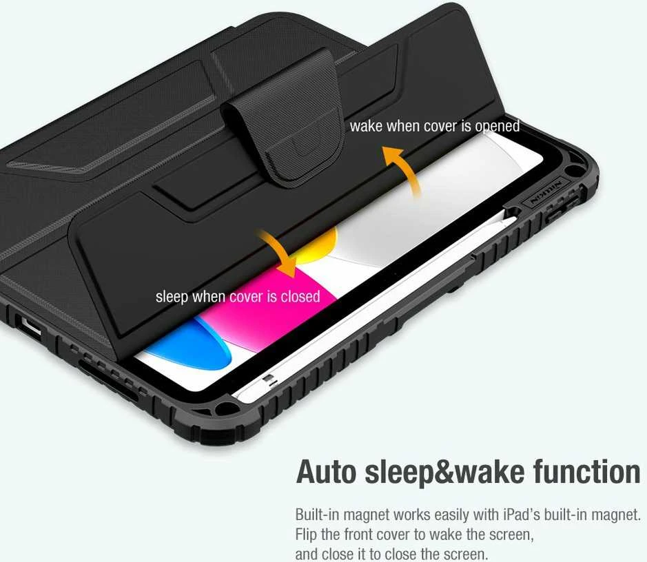 Nillkin Bumper PRO Protective Stand dėklas skirtas iPad 10.9 2022/11 2025 Sapphire Mėlyna