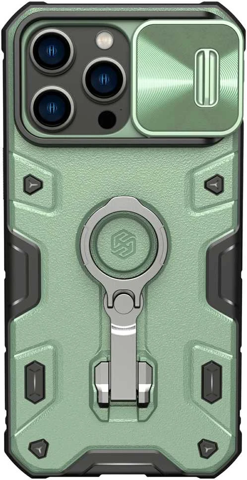 Dėklas Nillkin CamShield Armor Pro Apple iPhone 14 Pro Max žalias