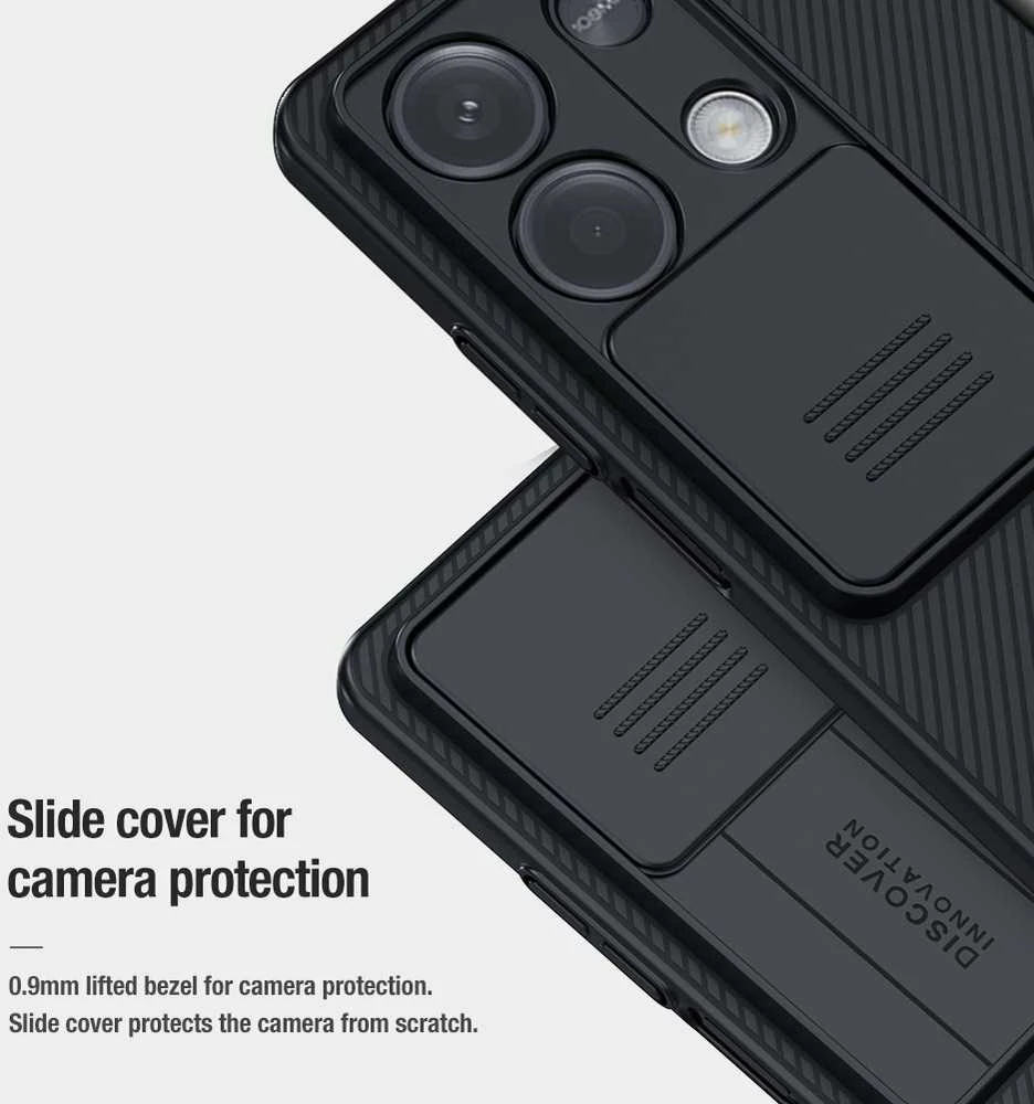 Xiaomi Redmi Note 13 5G Nillkin CamShield dėklas juodos spalvos