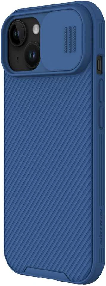 Dėklas Nillkin CamShield Pro Apple iPhone 15 Plus mėlynas
