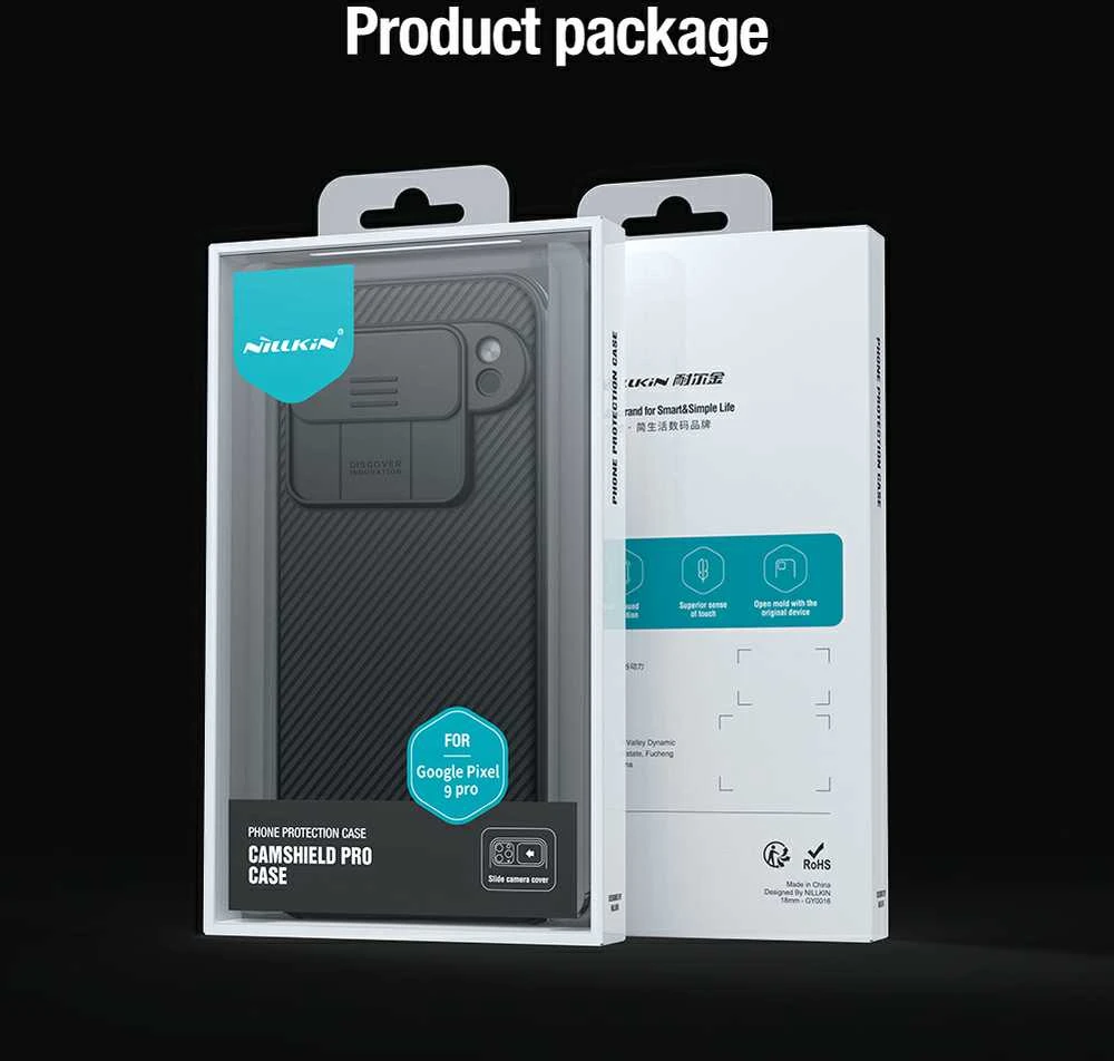 Nillkin CamShield PRO Google Pixel 9 Pro dėklas telefonui juodos spalvos