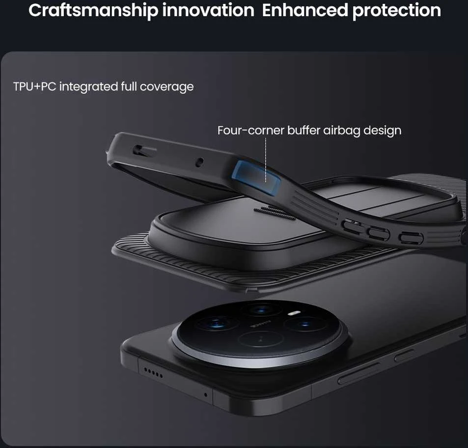 Nillkin CamShield PRO Hard dėklas skirtas Honor Magic 8 Pro juodos spalvos