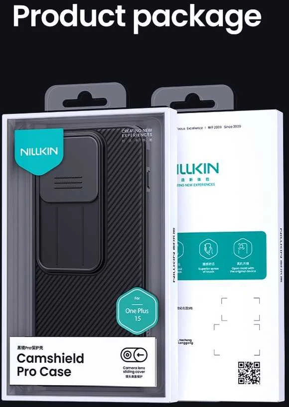 Nillkin CamShield PRO Hard dėklas skirtas OnePlus 15 juodos spalvos