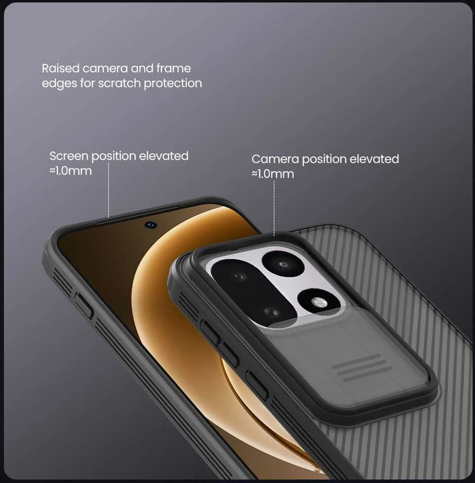 Nillkin CamShield PRO Hard dėklas telefonui OnePlus 15 Transparent Juodas