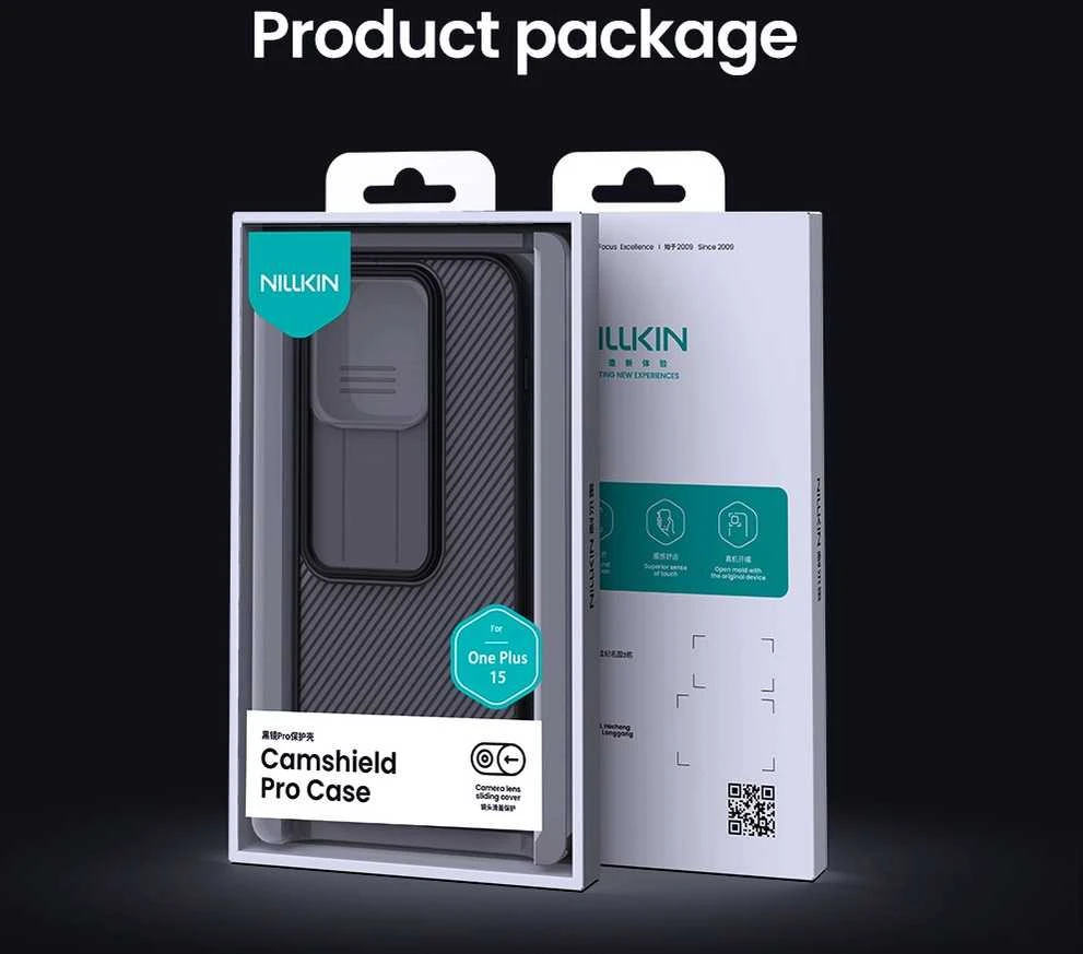 Nillkin CamShield PRO Hard dėklas telefonui OnePlus 15 Transparent Juodas