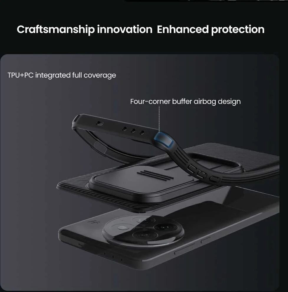 Nillkin CamShield PRO Hard OnePlus 13 dėklas telefonui juodos spalvos