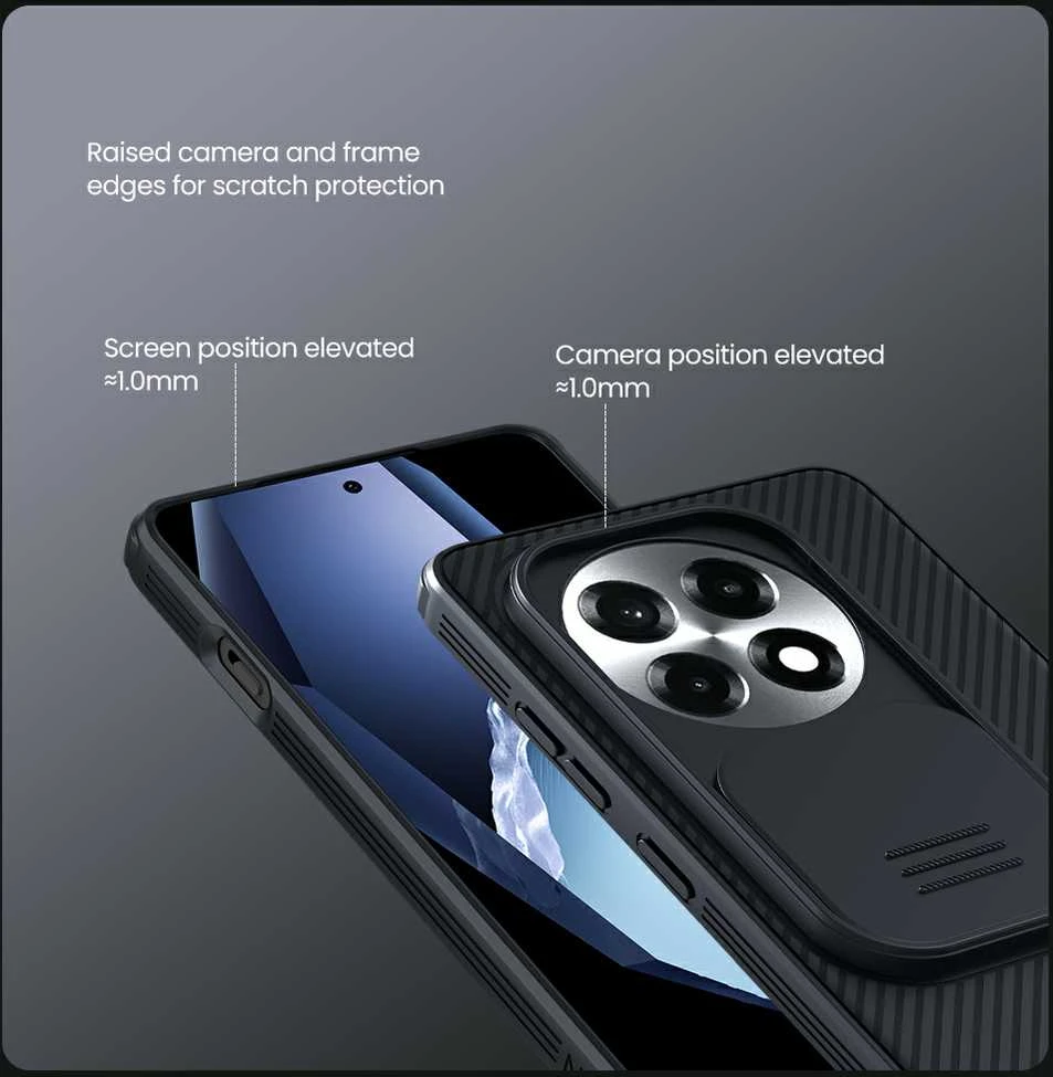 Nillkin CamShield PRO Hard Case skirta OnePlus 13R dėklas telefonui juodos spalvos