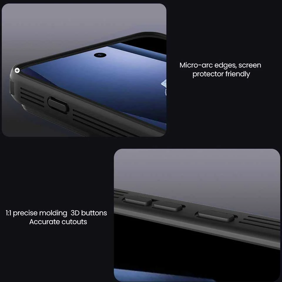 Nillkin CamShield PRO Hard dėklas skirtas OnePlus 15R skaidrus juodos spalvos