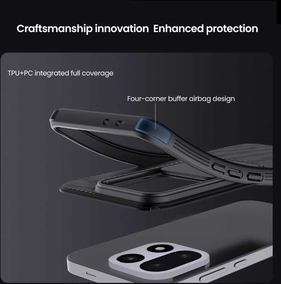 Nillkin CamShield PRO Hard dėklas skirtas OnePlus 15 juodos spalvos