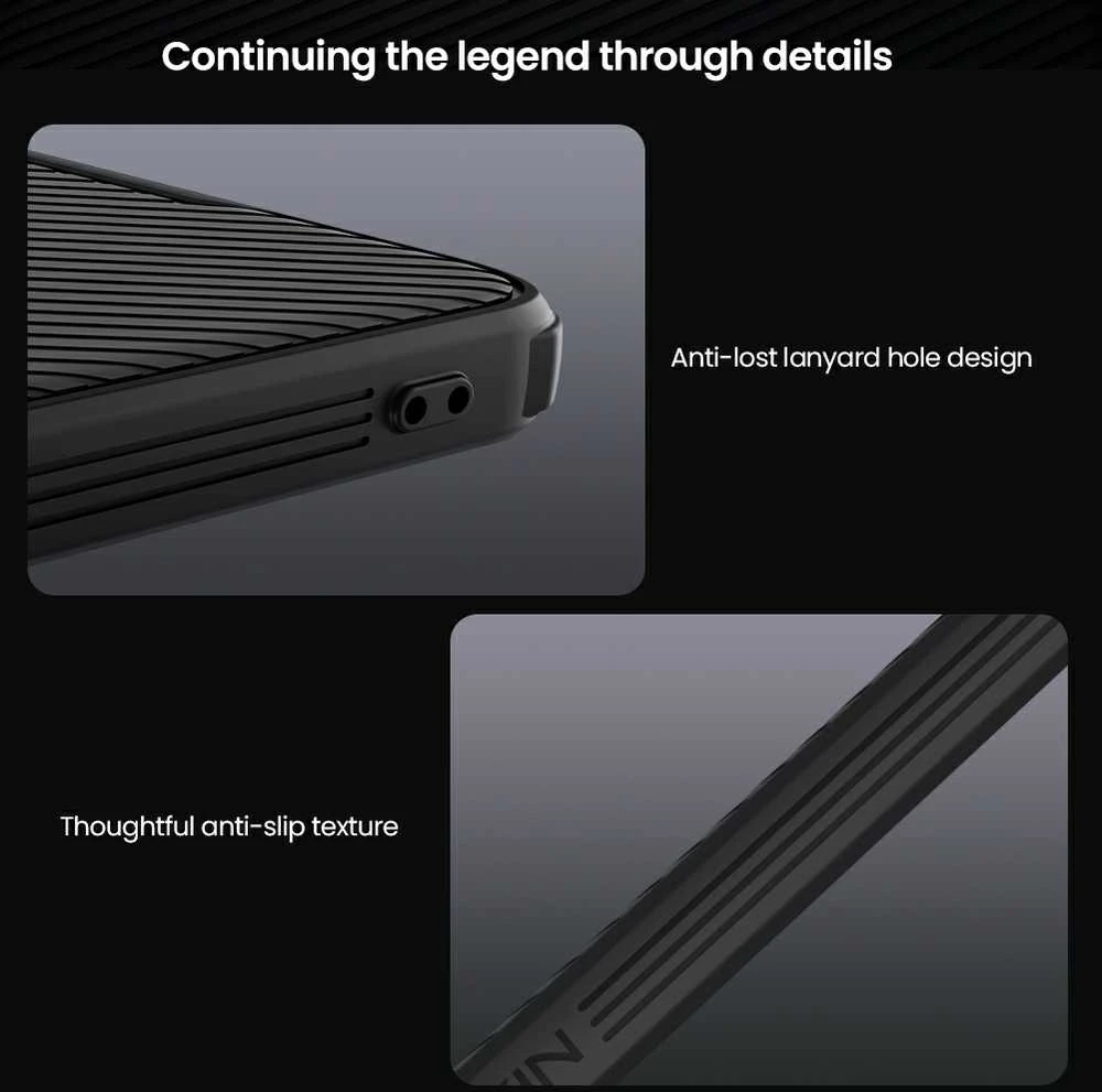 Nillkin CamShield PRO kietas dėklas skirtas Poco X7 Pro 5G juodos spalvos
