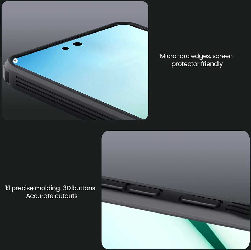 Nillkin CamShield PRO Hard Case skirta Samsung Galaxy A36 5G dėklas telefonui juodos spalvos