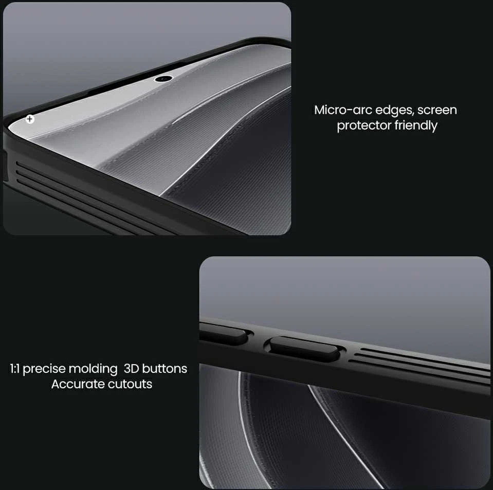 Nillkin CamShield PRO Hard Xiaomi Redmi Note 14 Pro 5G/Poco X7 5G dėklas telefonui juodos spalvos