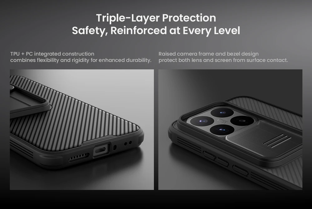 Nillkin CamShield PRO Hard Dėklas Xiaomi 17T Pro juodos spalvos