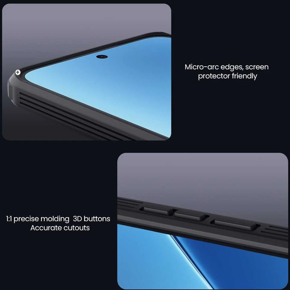 Nillkin CamShield PRO Hard dėklas skirtas Xiaomi 15T Transparent juodos spalvos