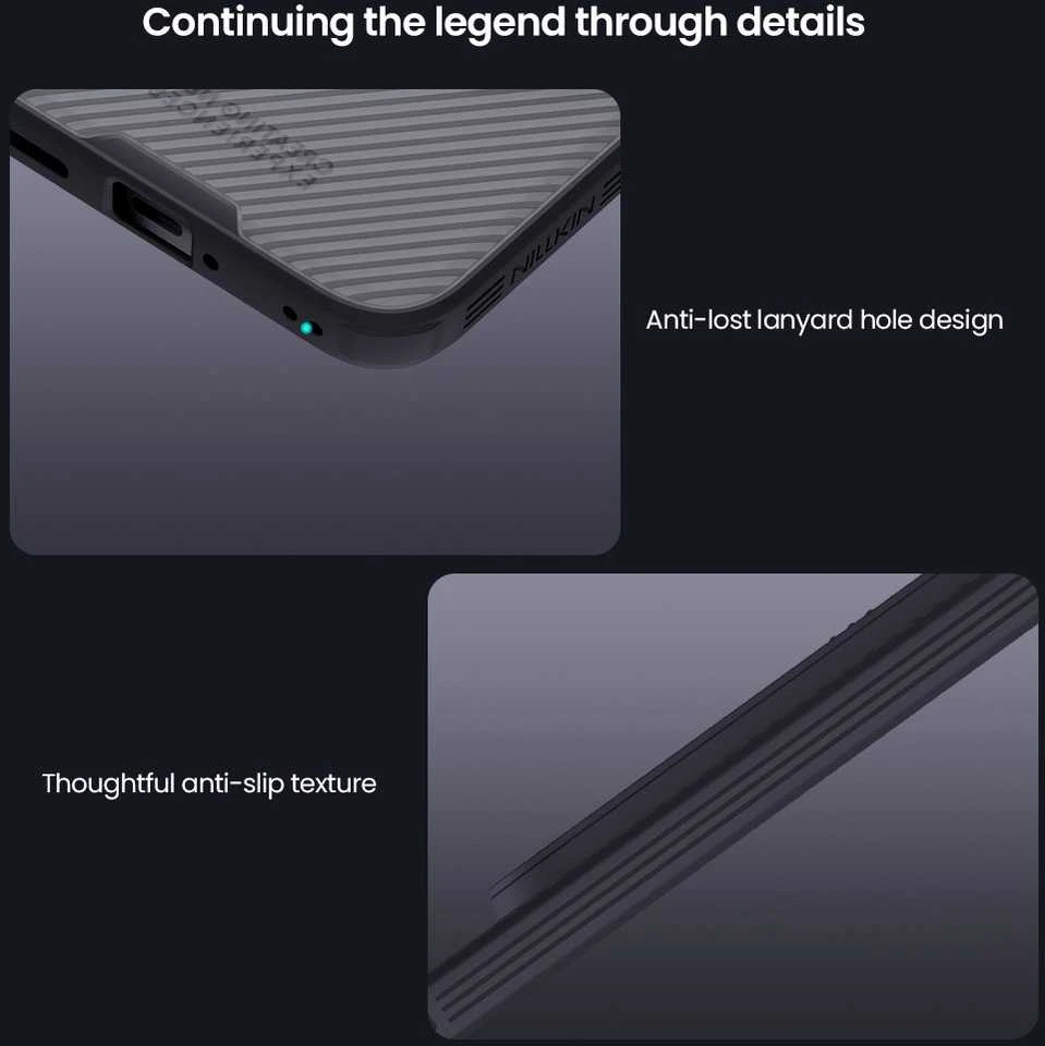 Nillkin CamShield PRO Hard dėklas skirtas Xiaomi Redmi Note 15 Pro+ 5G Transparent Juodas