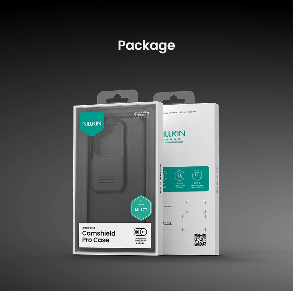 Nillkin CamShield PRO Hard Dėklas Xiaomi 17T skaidrus juodos spalvos