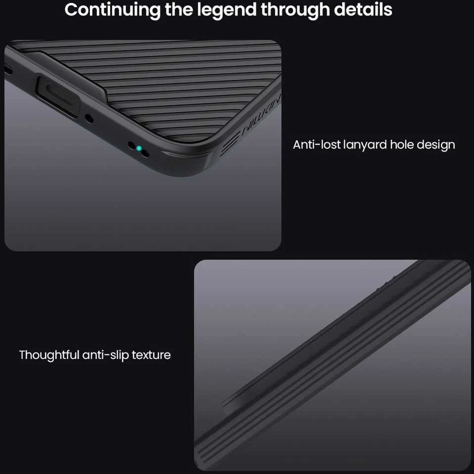 Nillkin CamShield PRO Hard dėklas skirtas Xiaomi Redmi Note 15 Pro 5G Juodas