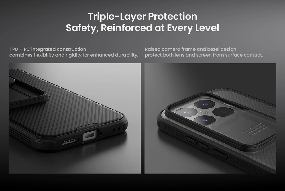 Nillkin CamShield PRO Hard Dėklas Xiaomi 17T juodos spalvos