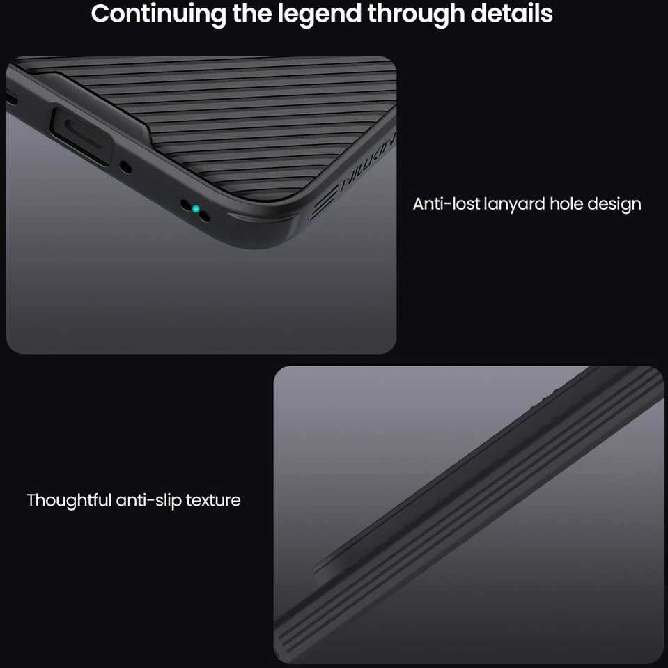 Nillkin CamShield PRO Hard dėklas skirtas Xiaomi Redmi Note 15 Pro+ 5G Juodas