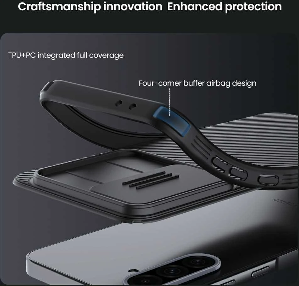 Nillkin CamShield PRO Magnetic Hard Case Samsung Galaxy A36 5G dėklas telefonui juodos spalvos