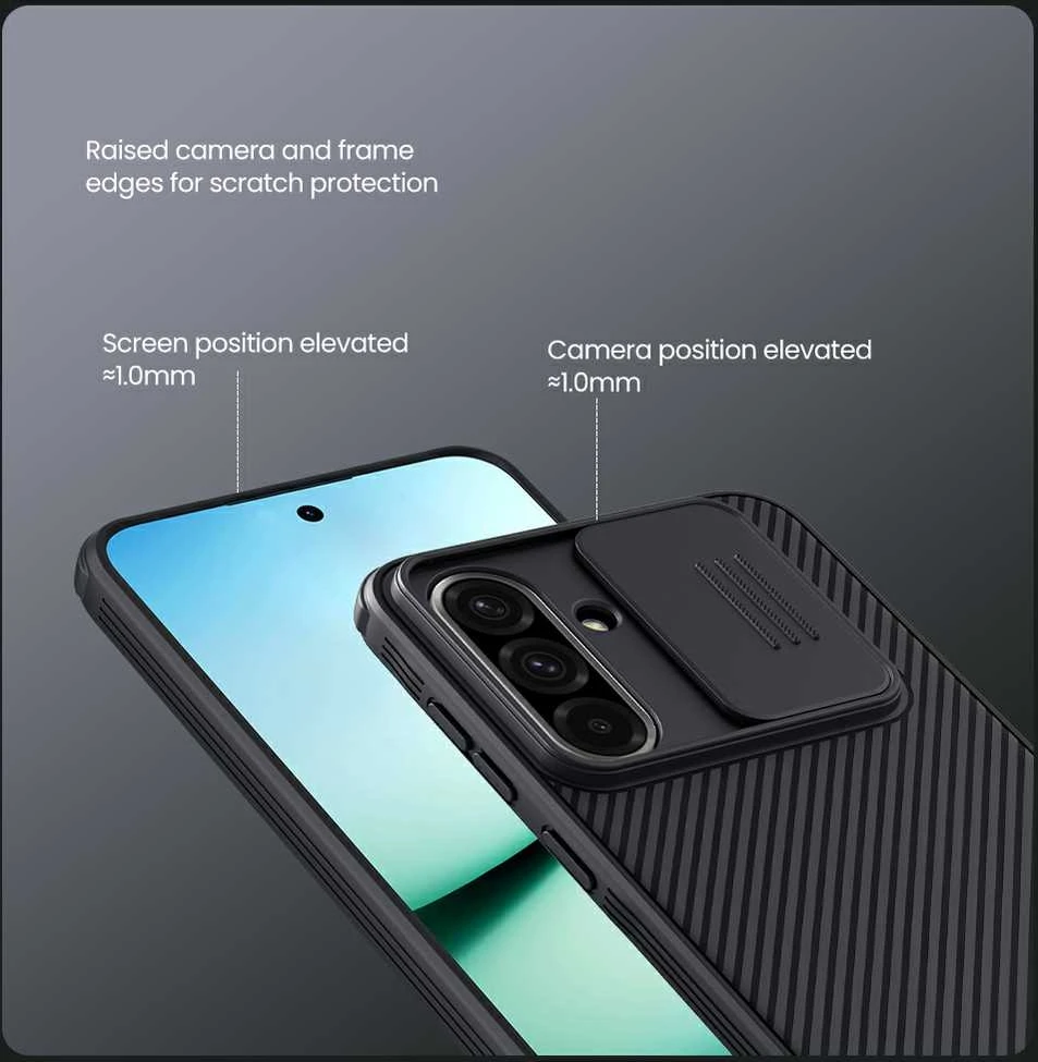Nillkin CamShield PRO Magnetic Hard Case Samsung Galaxy A36 5G dėklas telefonui juodos spalvos