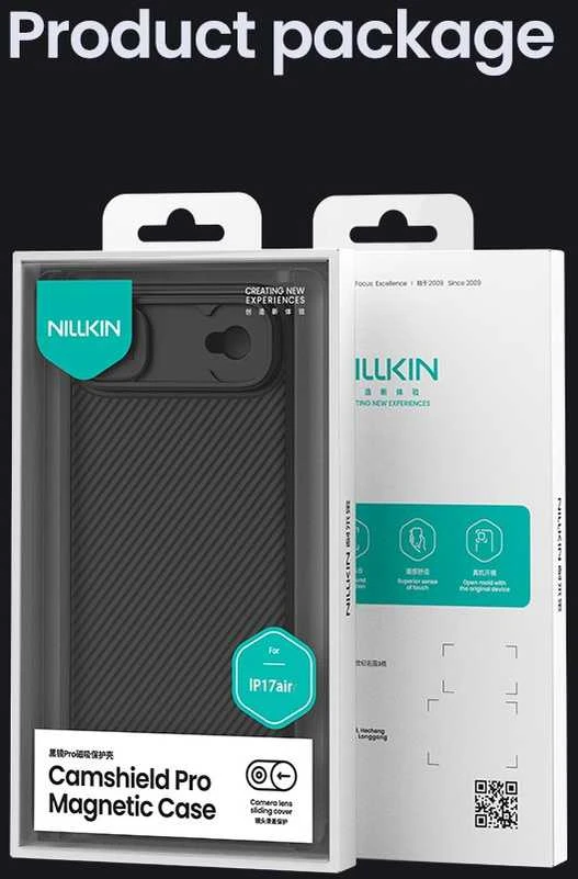 Nillkin CamShield PRO Magnetic Hard dėklas skirtas Apple iPhone Air juodos spalvos