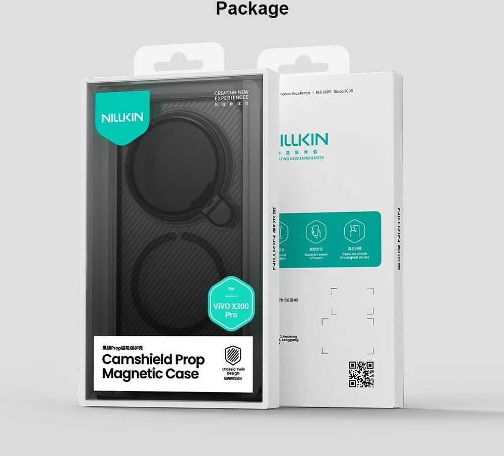 Nillkin CamShield Prop Magnetic dėklas skirtas Vivo X300 Pro juodos spalvos