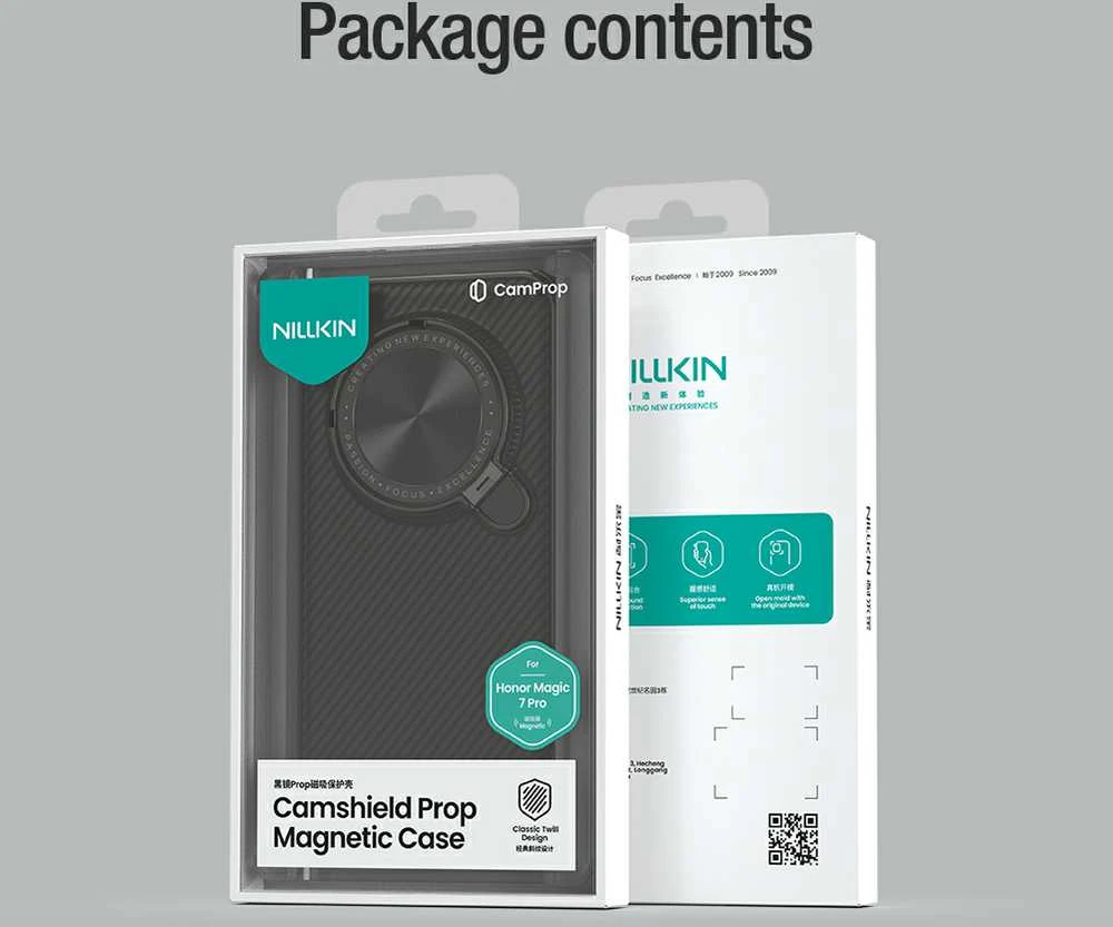 Nillkin CamShield Prop Magnetic Honor Magic7 Pro dėklas telefonui juodos spalvos