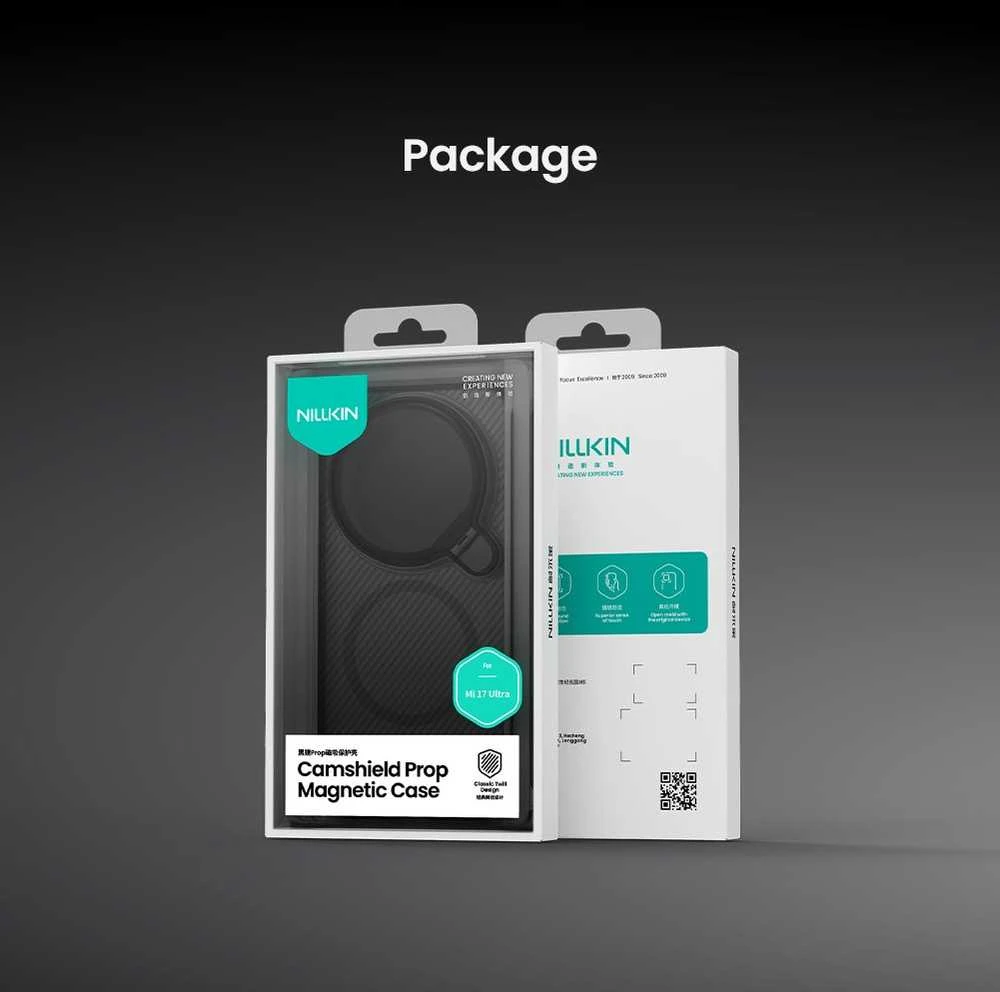 Dėklas Nillkin CamShield Prop Magnetic Case skirtas Xiaomi 17 Ultra juodos spalvos