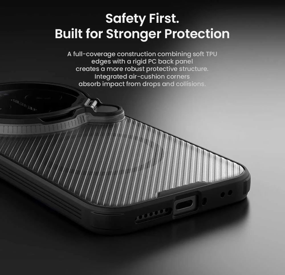 Dėklas Nillkin CamShield Prop Magnetic (skaidrus Lens) Case skirtas Xiaomi 17 Ultra skaidrus juodos spalvos