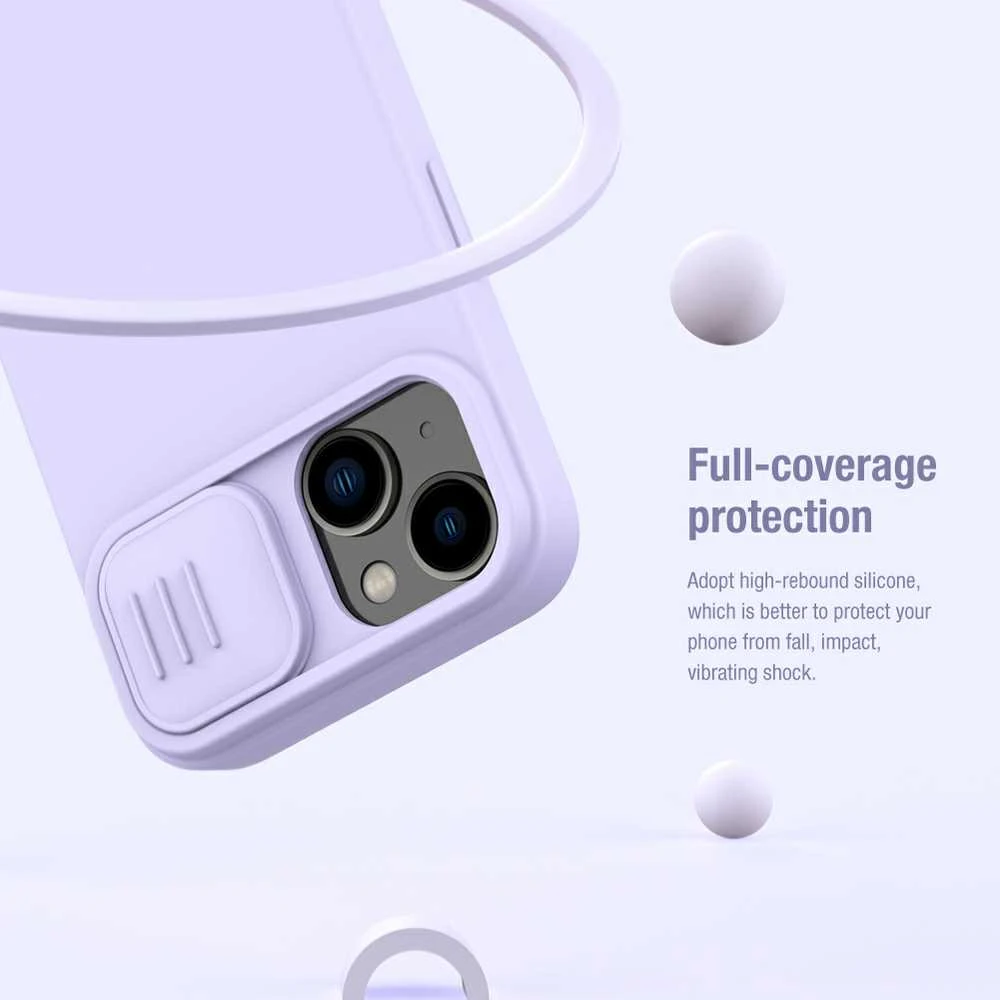 Dėklas Nillkin CamShield Silky Magnetic Silicone Apple iPhone 14 Plus juodas
