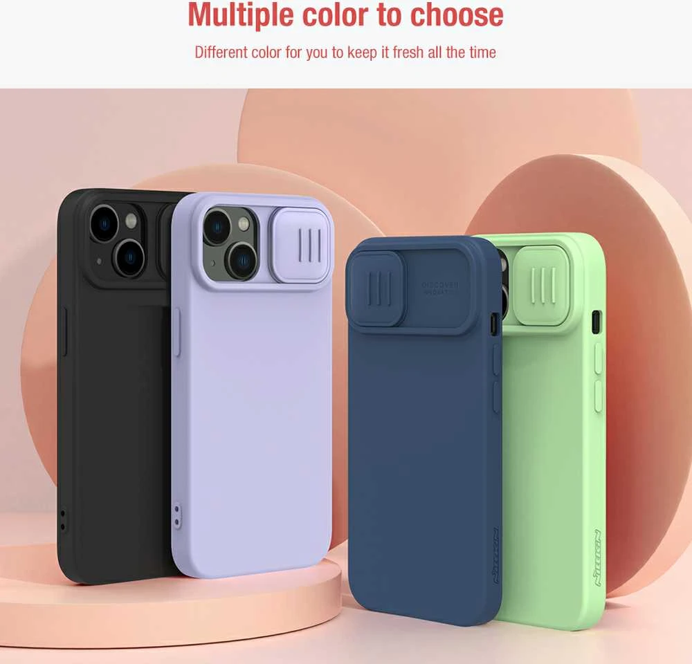 Dėklas Nillkin CamShield Silky Magnetic Silicone Apple iPhone 14 Plus juodas