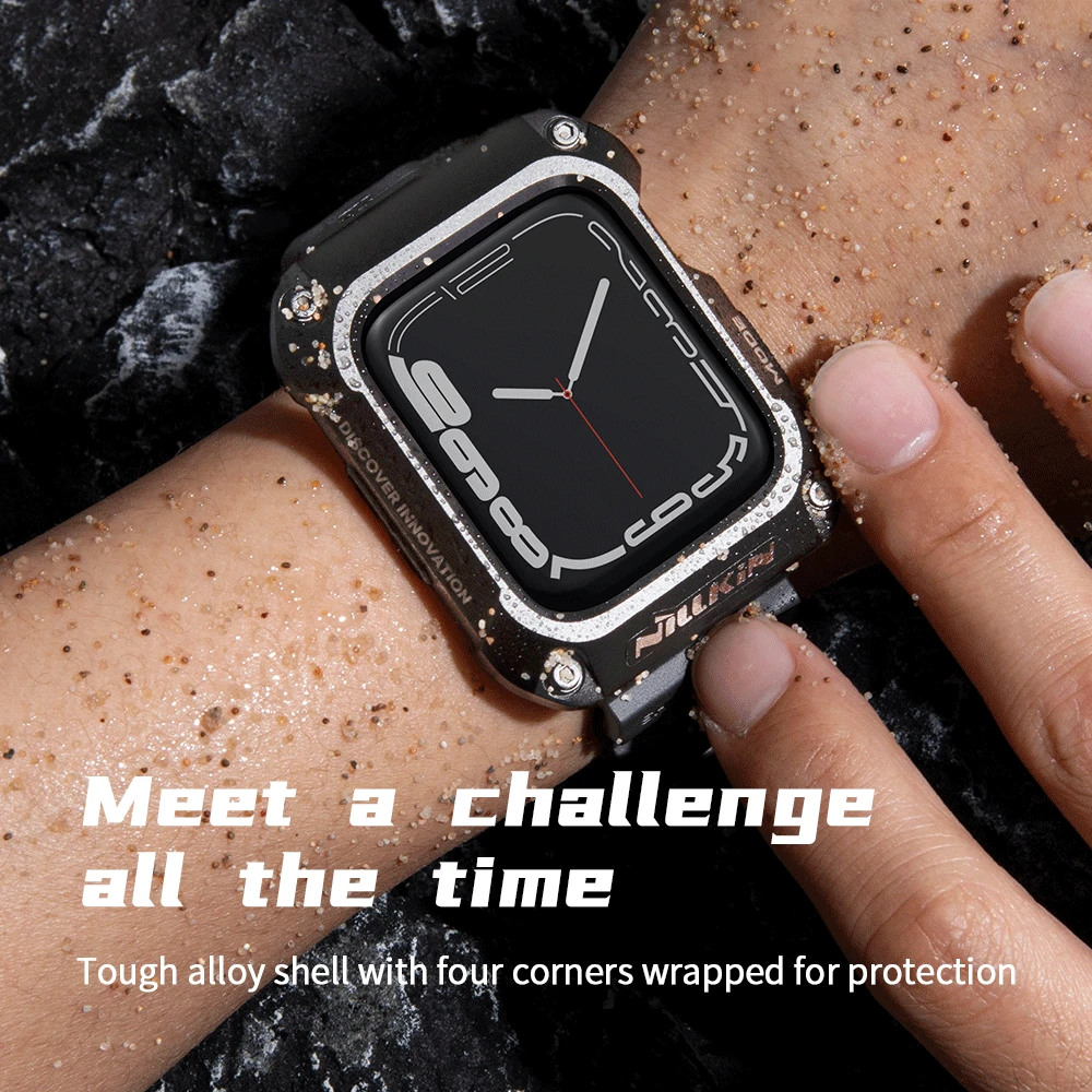 Nillkin DynaGuard apyrankė + dėklas Apple Watch Series 44mm 4/5/6 juodas