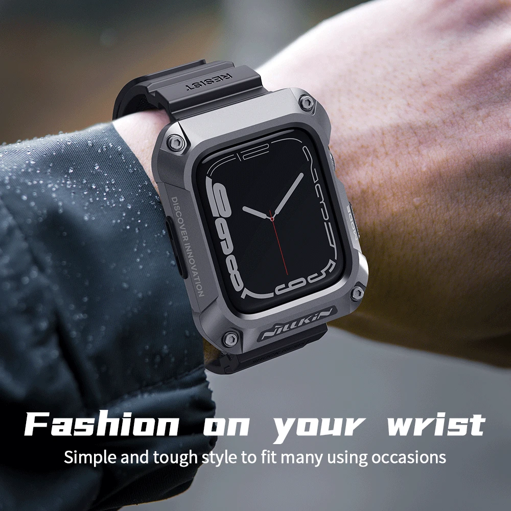 Nillkin DynaGuard apyrankė + dėklas Apple Watch Series 44mm 4/5/6 juodas