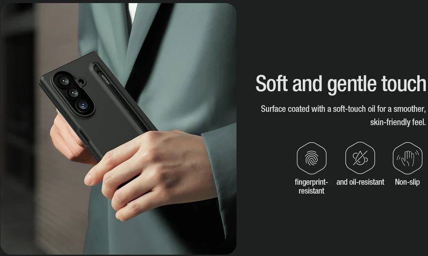 Nillkin Flex Pure Fold Pen Slot dėklas skirtas Samsung Galaxy Z Fold 8 Ultra mėlynos spalvos