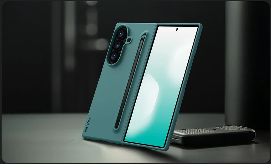 Nillkin Flex Pure Fold Pen Slot dėklas skirtas Samsung Galaxy Z Fold 8 Ultra mėlynos spalvos