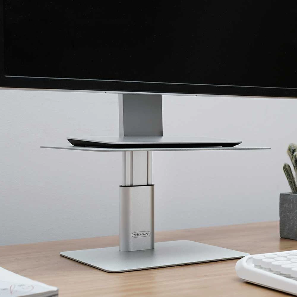 Laikiklis Nillkin HighDesk Adjustable monitoriaus stovas sidabrinės spalvos